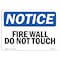 Signmission OSHA Notice Sign, Fire Wall Do Not Touch, 10in X 7in Decal, 7" W, 10" L, Landscape OS-NS-D-710-L-12711 - alternate 1